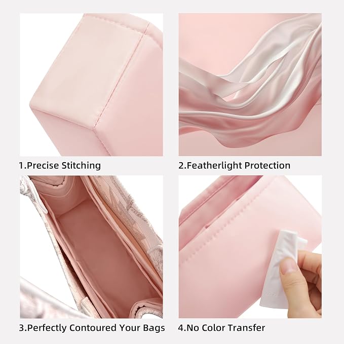 DGAZ Silk Purse Organizer Insert For Dior Book Tote mini/S/M/L，Silky Smooth Bag Organizer，Luxury Handbag & Tote Shaper（Pink，BT-Mini） - Image 3