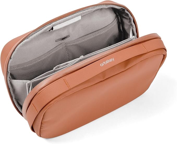 orbitkey 2-in-1 Tech Accessory Pouch with Detachable Slim Sleeve – Travel Electronics Organizer for Cables, Chargers, Earbuds, Power Bank – Compact Gadget Bag & Portable Tech Storage Case (Rose) - Image 2