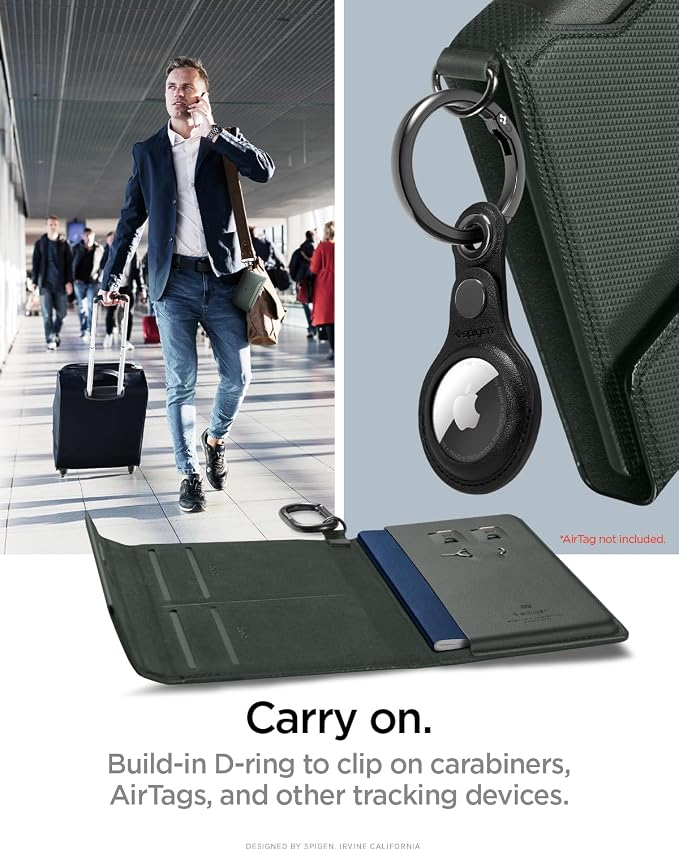 Spigen Life for Passport Card Cover Holder with RFID Blocking Technology Wallet Travel Documents Organizer Protector Accessories, SIM Card Pin Included - Image 7