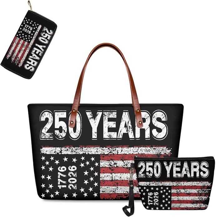 GIFTPUZZ Women Tote Bag Women Wallet Portable Cosmetic Bag for Women Bag Set 3 Pack PU Leather Bags with Zipper - Image 4