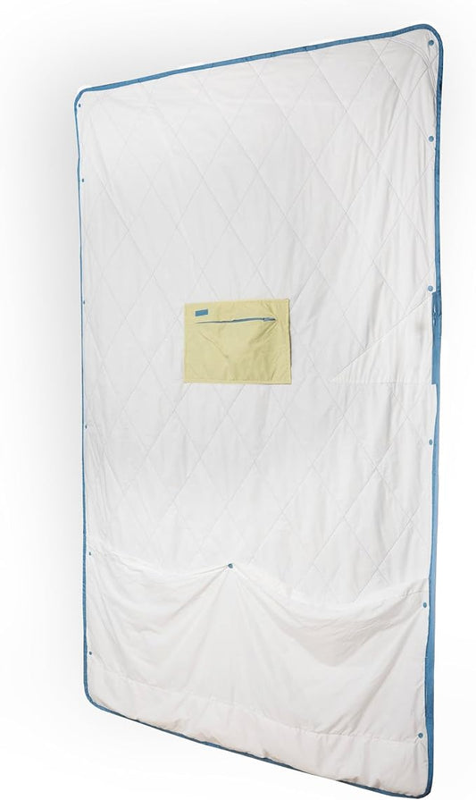 Gravel Layover Travel Blanket – Ultra-Light Compact Blanket for Camping and Outdoor Adventures - Down Alternative Portable Travel Blanket for Layovers & Road Trips (Polar) by Gravel