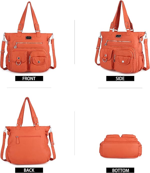 Angelkiss Purses Handbags for Women PU Tote Satchel Bags for Women Pockets Shoulder Bags… | PU - Image 5