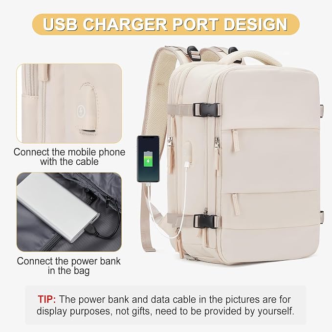 Expandable Travel Backpack For Women Men Airline Approved Personal Item Backpack For Airlines Carry On Backpack Flight Approved Waterproof Backpack For Traveling On Airplane Weekender Travel Bag - Image 6