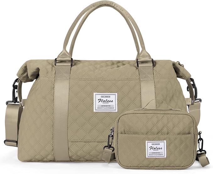 Travel Duffel Bag, Carry On Overnight Weekender Bags for Women | Travel Bag with Wet Pocket & Trolley Sleeve, For Spirit Airlines 18x14x8 Personal Item Bag by HYC00