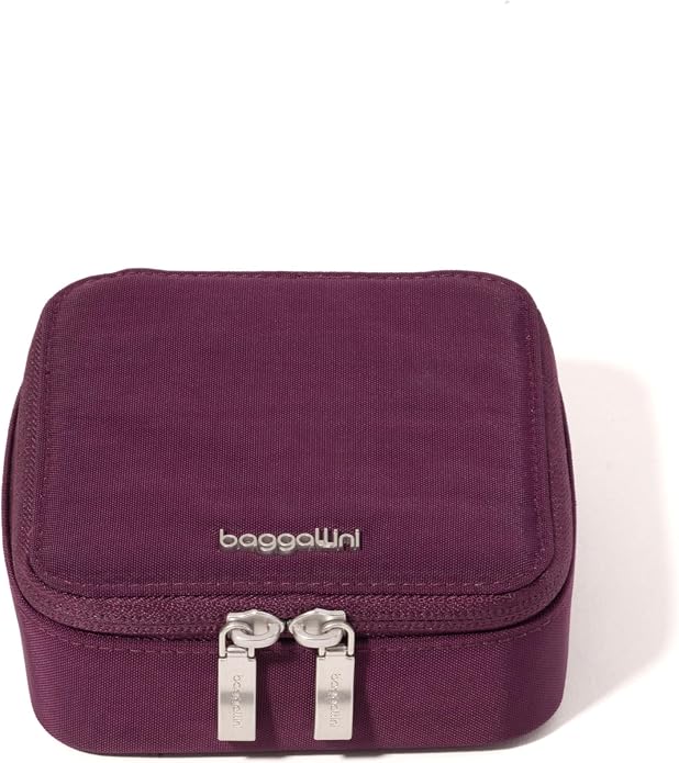 Baggallini Travel Jewelry Box - Lightweight 4.7”x4.7”x1.9” Travel Jewelry Case by baggallini