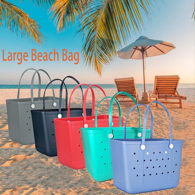 Juyeesm X Large Rubber Tote Bag for Boat, Beach, Pool-XL,18.9 * 13.8 * 8in | Oversized Rubber Beach Bags, Washable Beach Tote Bag, Durable Travel Bags for Work, Sport - Image 7