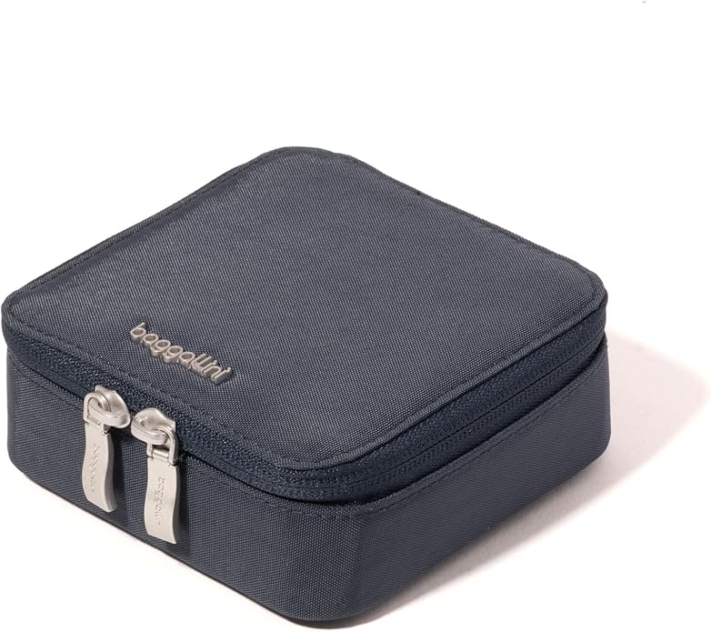 Baggallini Travel Jewelry Box - Lightweight 4.7”x4.7”x1.9” Travel Jewelry Case - Image 5
