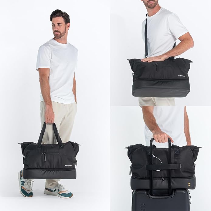 Sherpani Boston, Anti Theft Weekender Bags, Travel Duffel Bag, Carry On Tote Bag with Removable Shoe Bottom Compartment - Image 2