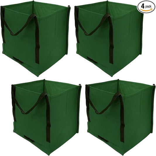 DURASACK Heavy Duty Storage Tote Bag 22-Gallon, Green, Pack of 4 | Rugged Woven Polypropylene Moving Bag, Reusable Self-Standing Design, Holds up to 500 Pounds by DURASACK