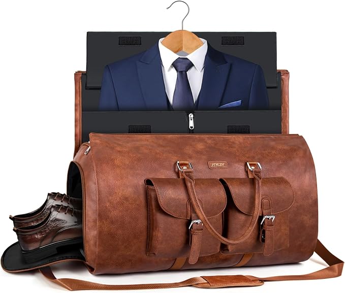 Garment Bag for Travel, Convertible Carry on Garment Duffel Bag for Men 3Pcs Weekender Bag 2 in 1 Hanging Suitcase Suit Bag - Image 2