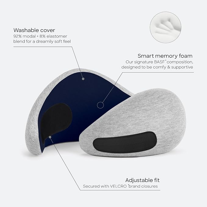 Ostrichpillow GO Travel Pillow, 360° Memory Foam Support, Soft & Washable - Image 3