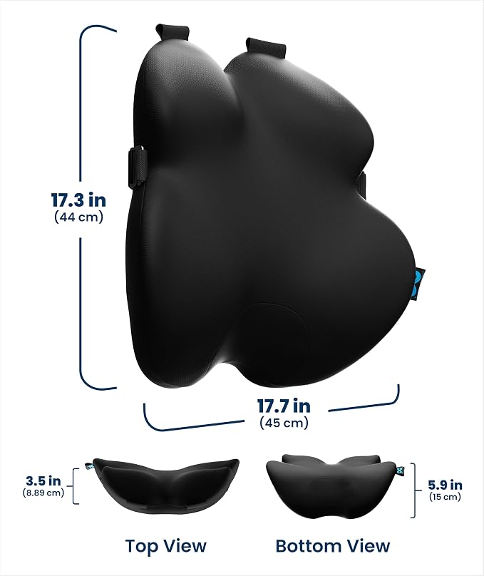 Elevate Series by Everlasting Comfort Lumbar Support Pillow for Office Chair - Memory Foam Back Cushion for Car Seat - Promotes Better Posture, Back Pain Relief - Ideal for Gaming and Desk Chairs - Image 9