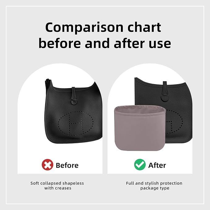 DGAZ Silk Purse Organizer Insert for Evelyne Bag(Konjac Purple,TPM) | Soft and Lightweight,Perfect Fit,Multi-pocket Storage,Bag Protector,Luxury Bag Care,Handmade,for Smooth Bag Organizer - Image 4