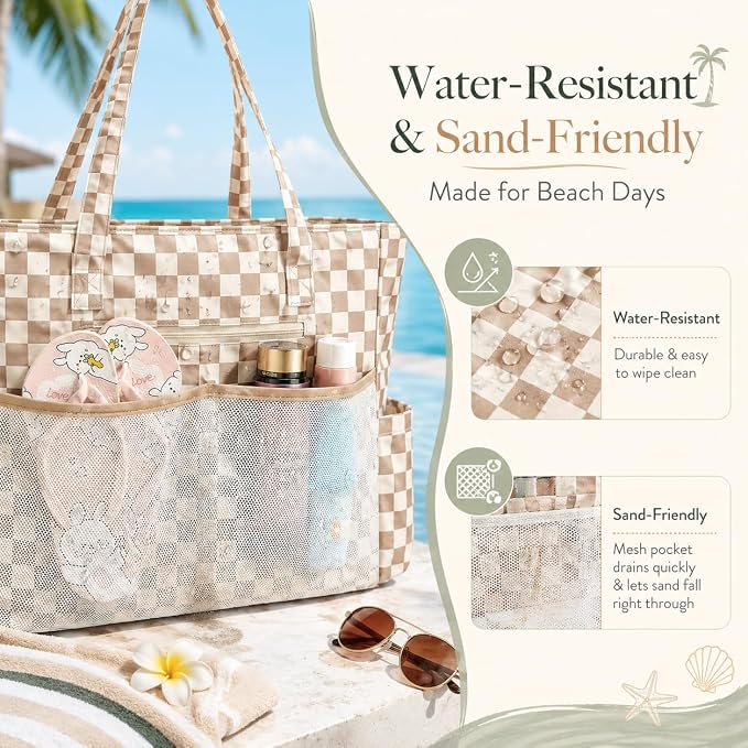 Bluboon Waterproof Beach Tote Pool Bags for Women Ladies Extra Large Carry On Bag With Wet Compartment for Weekender Travel - Image 5