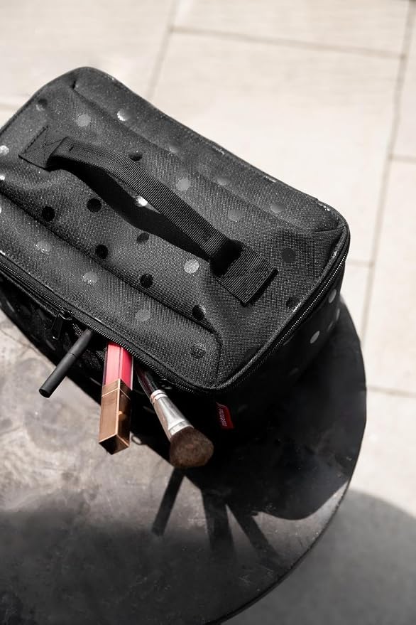 reisenthel beautycase glossy dots black - square toiletry bag, luggage organizer, cosmetic bag - Image 4