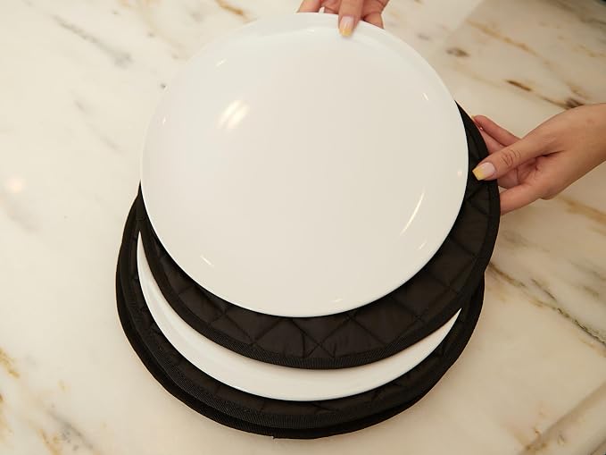 Covermates Keepsakes Dish Storage Set – Padded China & Dinnerware Storage Cases with Dividers, Cup & Stemware Storage, Quilted Polyester Protection, ID Window, Black - Image 6