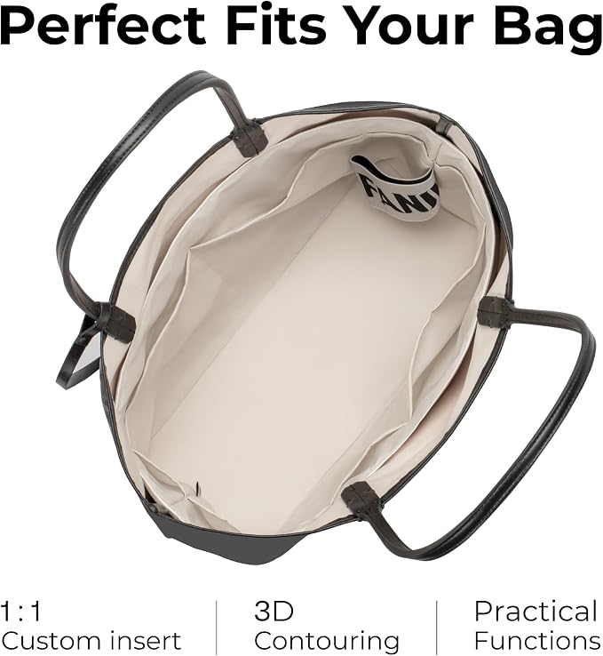 Lightweight Purse Organizer Compatible with Saint Louis PM | Handcrafted DuPont™ Tyvek®,Handbag Organizer Insert,1:1 Custom Fit,Craie,Designed for Minimalists, Office & Daily Commute - Image 3