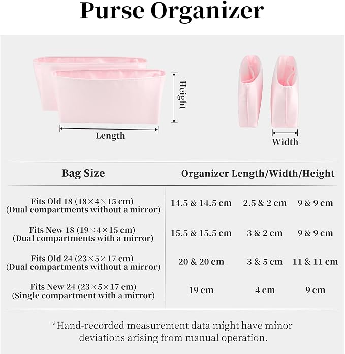Satin Purse Organizer Insert for New Constance 24, Pink | Tailored Fit, Multiple Pockets, Lightweight Satin, Purse Essentials, Ideal for Travel, Shopping, and Daily Use - Image 9