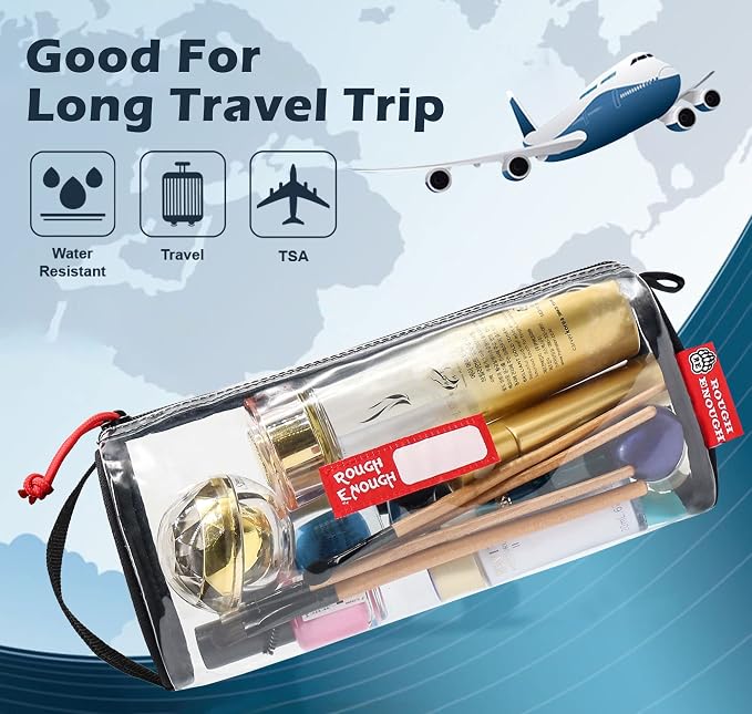 Rough Enough Clear Toiletry Bag For Toiletries Accessories - Image 5