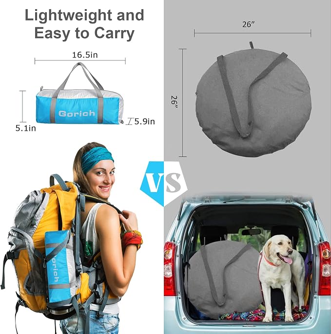 Gorich Beach Tent Sun Shelter for 3/4/6/8/10 Person with UPF 50＋ UV Protection, Lightweight & Easy Setup Beach Shade Canopy, Portable Beach Shade Tent Beach Cabana - Image 6