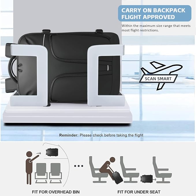 TANGCORLE Vacuum-Compressed Travel Backpack: Expandable, Airline-Approved Laptop Backpack—Unisex Business Backpack - Image 6