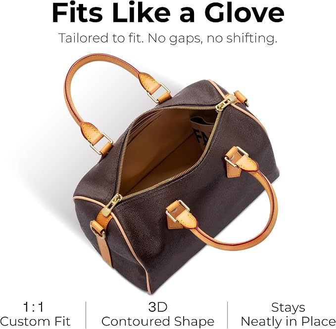 Lightweight Purse Organizer Compatible with LV Speedy 25 | Handcrafted DuPont™ Tyvek®,Handbag Organizer Insert,1:1 Custom Fit,Vanile,Perfect for Commuters, Travelers & Everyday Carry - Image 3