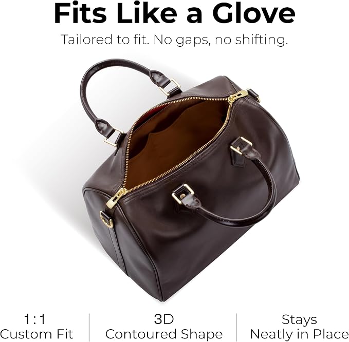 Handbag Organizer Insert for LV Speedy 30, Custom Fit Inside Premium Vanile Lightweight WaterResistant Purse Insert with Cup Holder Accessories - Image 3