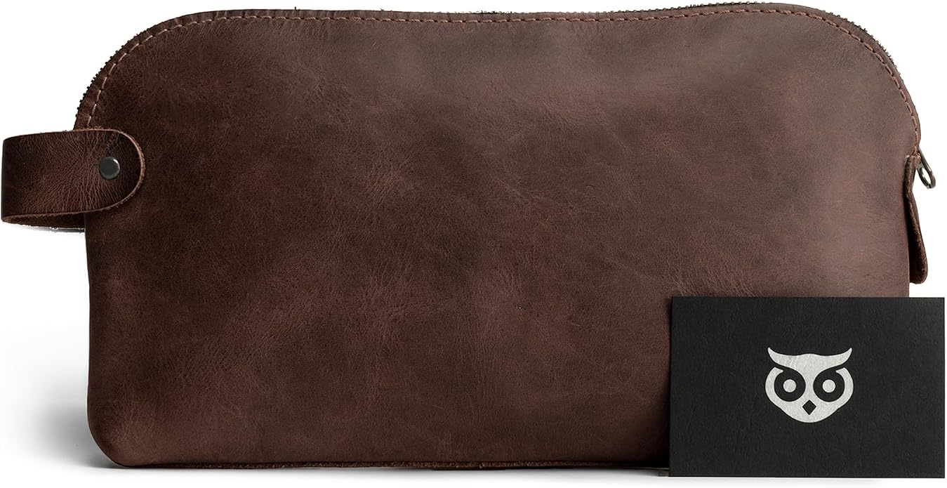 Hide & Drink, Large Rustic All Purpose Utility Bag for Cords & Chargers, Travel Bag, Multi-Purpose Bag, Full Grain Leather - Image 5