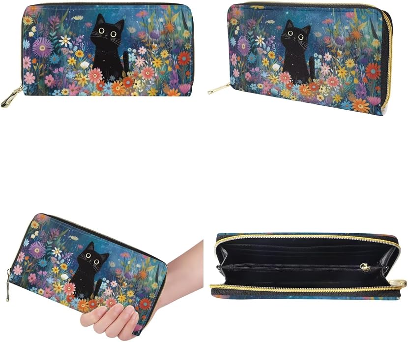 GIFTPUZZ Women Tote Bag Women Wallet Portable Cosmetic Bag for Women Bag Set 3 Pack PU Leather Bags with Zipper - Image 7