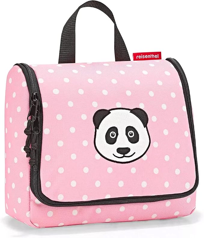 reisenthel Toiletbag Kids, Hanging Travel Toiletry Organizer Kids, Panda Dots Pink by reisenthel%C2%AE
