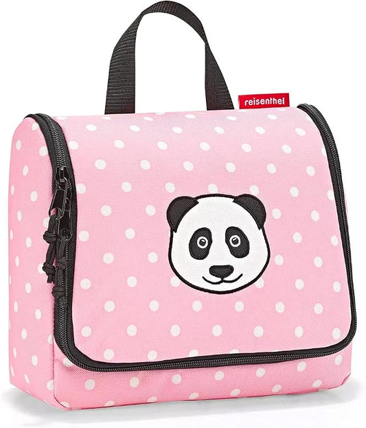 reisenthel Toiletbag Kids, Hanging Travel Toiletry Organizer Kids, Panda Dots Pink by reisenthel%C2%AE