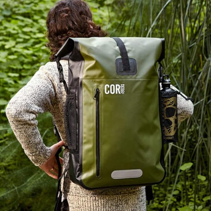 COR Surf 100% Waterproof Heavy Duty Backpack And Dry Backpack For Swimming, Boating Or Kayaking, Roll-top Design With Sonically Welded Seams And Padded Laptop Sleeve (40L, 21 x 15 x 8 Inches) - Image 3