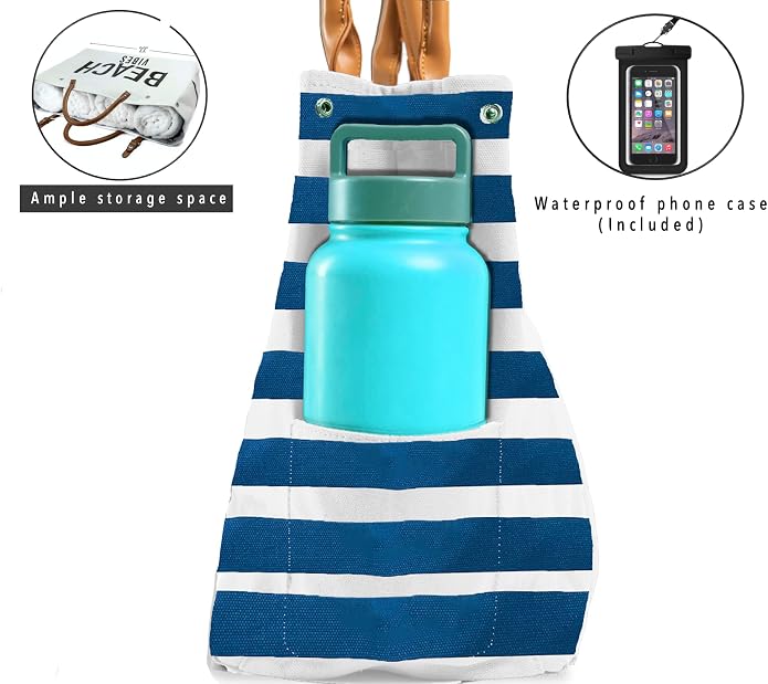 Keho Waterproof Beach Bag with Pockets For Women (Sandproof) - Image 3