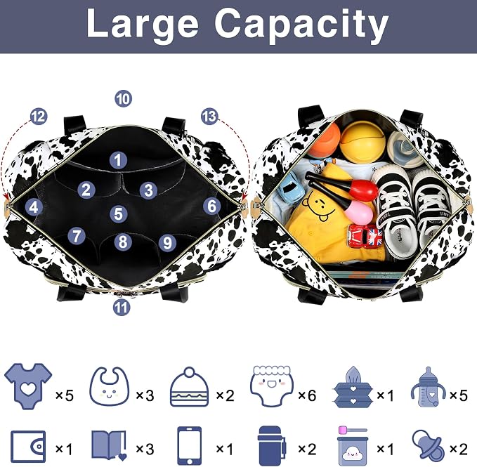 ITIEZY Diaper Bag Tote for Baby - Large Mommy Bag with Portable Changing Pad Pacifier Case, Hospital Bags Travel Baby Bag - Image 5