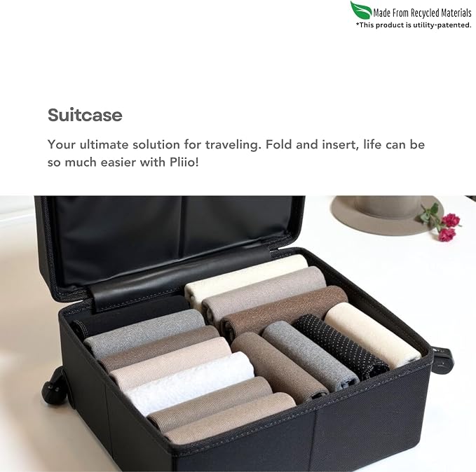 7 Pcs PLIIO Medium Filers, Foldable Clothes Organizer, Space-Saving Closet and Suitcase solution, Wrinkle-Free Storage Solution for Home and Travel, Wardrobe Organizer and Clothes Folder - Image 7