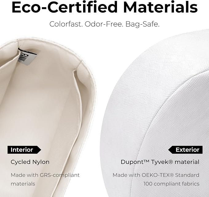 Purse Organizer Insert Compatible with Lululemon Slouchy 13L | Handcrafted DuPont™ Tyvek®, Precision 1:1 Custom Fit, Craie w/ Zipper, Lightweight, Keep Bag Clean & Protected for Commute - Image 6