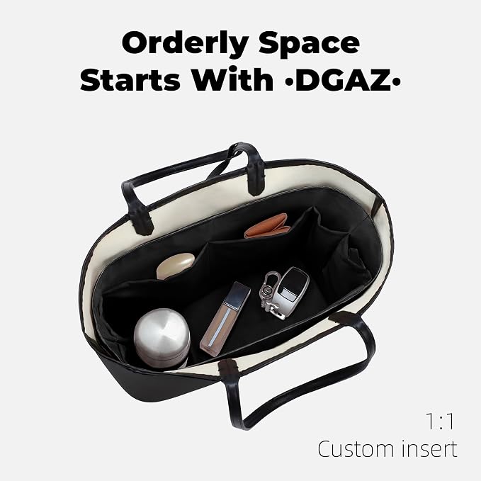 DGAZ Lightweight Purse Organizer Insert for GYARD-Anjou/Artois/SaintLouis Bags,silk and DupontPaper handbag inner for Luxury Bag(Black,AnjouPM) - Image 8