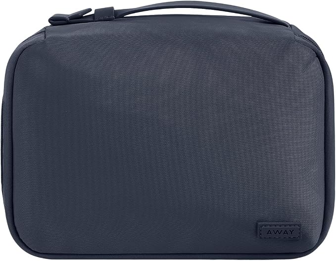 Away Small Toiletry Bag - Water-Repellent Travel Toiletry Bag with Clamshell Opening, Interior Compartments, Retractable Top Handle - Navy Blue by Unknown