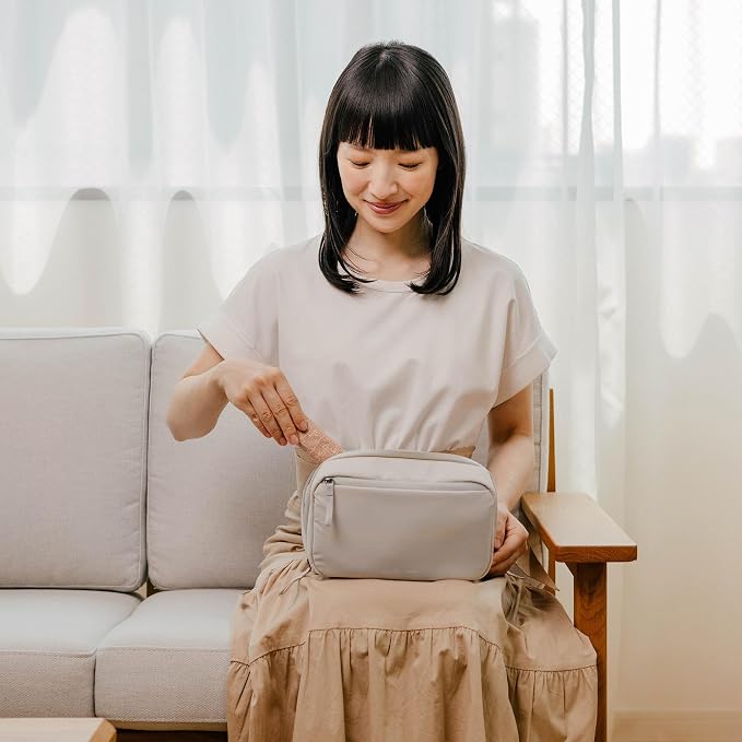 Orbitkey KonMari 2-in-1 Tech Acessory Pouch - Stone - Image 11