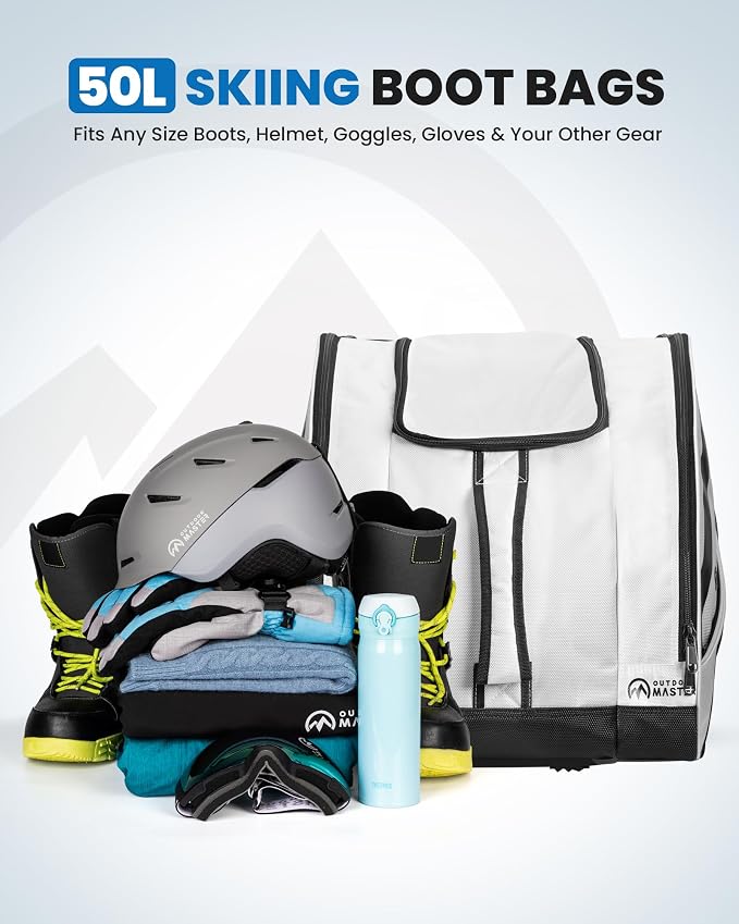 OutdoorMaster Boot Bag - Ski Boots and Snowboard Boots Bag, Excellent for Travel with Waterproof Exterior & Bottom - for Men, Women and Youth - Image 2
