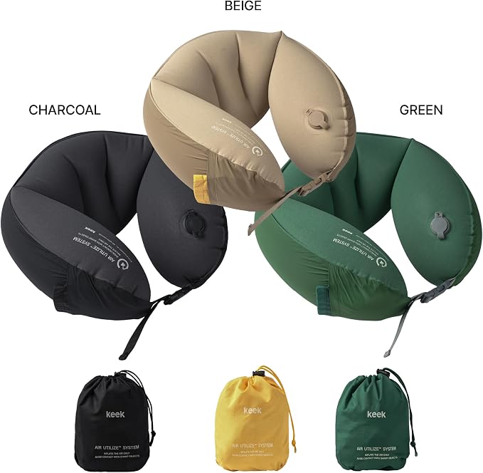 KEEK PillowO Travel Neck Pillow – Ultra-Light 82g, Packs Smaller Than a Passport, Perfect for Flights, Commuting & Camping - Image 2