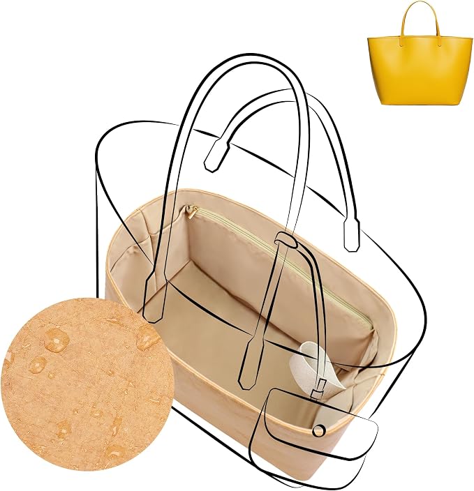 DGAZ Lightweight Purse Organizer Insert for GYARD-Anjou/Artois/SaintLouis Bags,silk and DupontPaper handbag inner for Luxury Bag(Chai,SaintLouisGM) by DGAZ