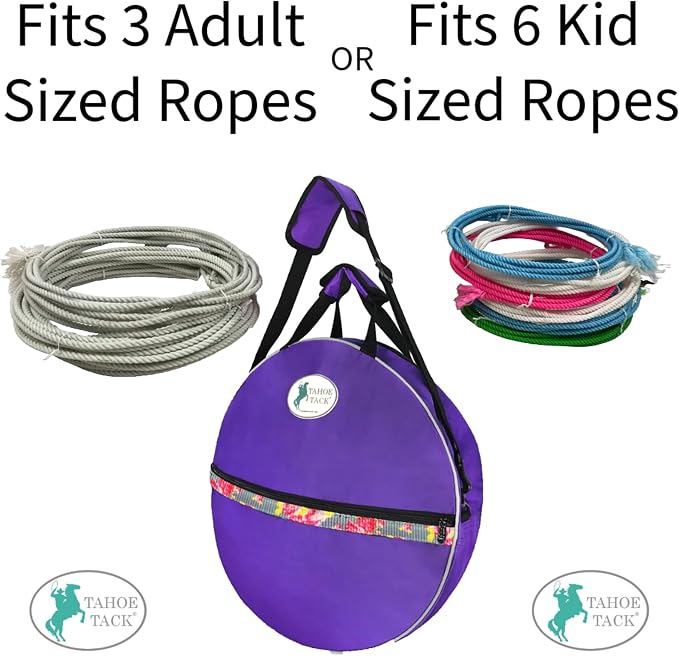 Horse and Calf Roping 3 Ropes Carry Bag Custom Designed with Reflective and Overlay Trims by Tahoe Tack - Image 3