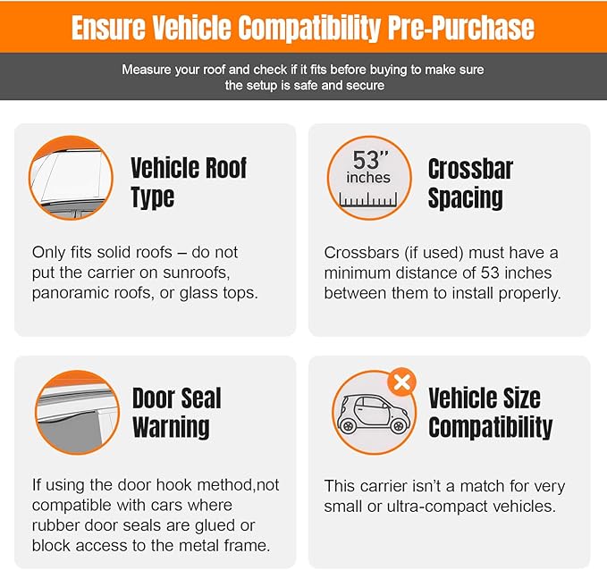 Sailnovo Rooftop Cargo Carrier Roof Bag, 20 Cubic feet Soft Waterproof Car Roof Bag fit Cars with/Without Rack, 6 Tie-Down Straps, 6 Door Hooks, Foldable Car Top Carrier for Road Trip Camping Travel - Image 6