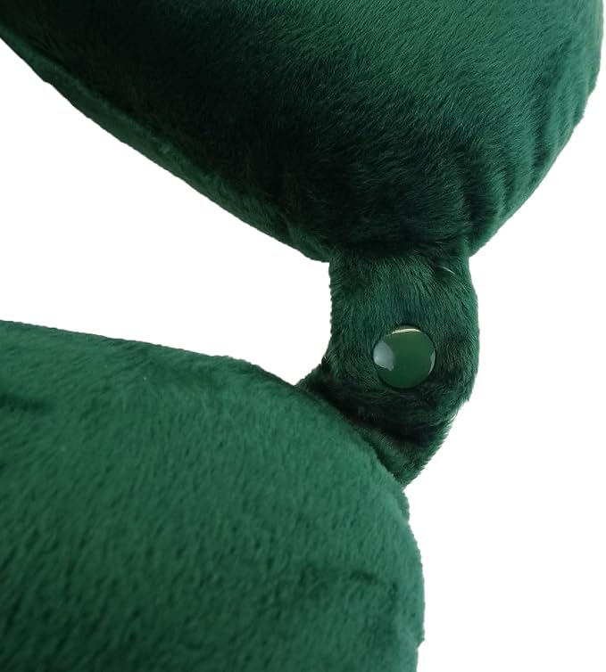 Wolf Essentials Adult Cozy Soft Microfiber Neck Pillow for Travel – Compact, Machine Washable - Perfect for Airplane, Car, or Home Use - Filled and Finished in The USA – Green - Image 3
