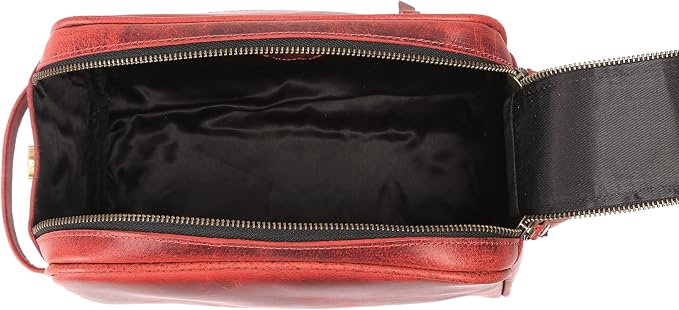KomalC Leather Toiletry Bag for Men & Women – Handcrafted Travel Grooming Kit with Water-Resistant Lining and Secure Zipper Closure - Image 7
