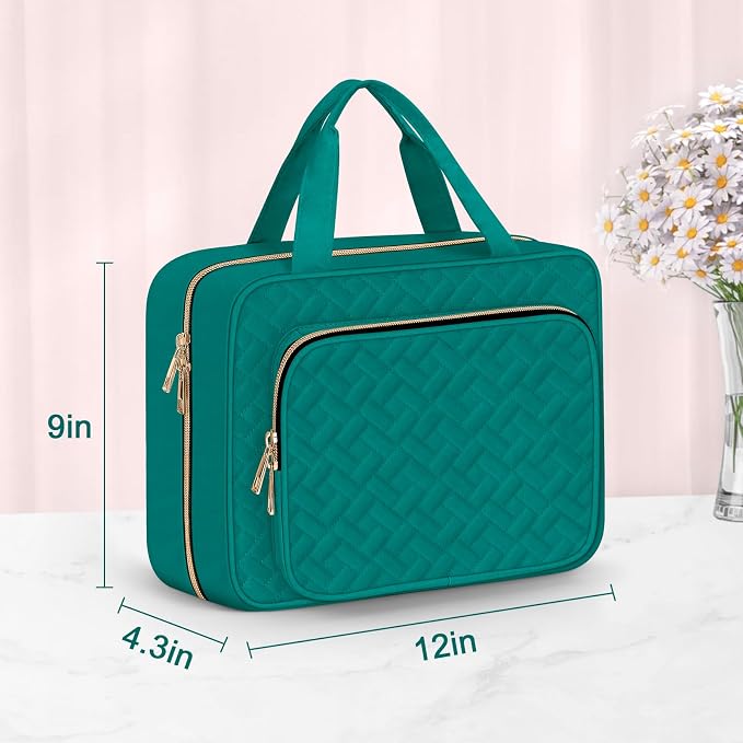 Wedama Toiletry Bag for Women, Large Cosmetic Travel Bag, Hanging Toiletry Bag for Bathroom, Thickened PVC Waterproof Travel Makeup Bag, Toiletries Bag for Travel Business Trips and Camping - Image 5