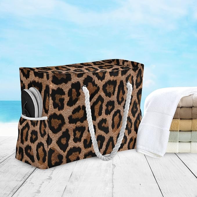 senya Large Beach Shoulder Bags Canvas Tote Water Resistant for Gym Travel Daily - Image 3