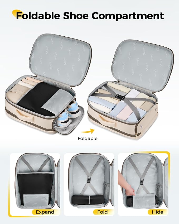 MATEIN HER 18x14x8 Personal Item Backpack with Luggage Tag & Rain Cover | Waterproof, Women Travel Backpack for Frontier Airline, Lightweight, TSA Approved Underseat Bag, Fit 17.3" Laptops, 2 Pcs Set - Image 4