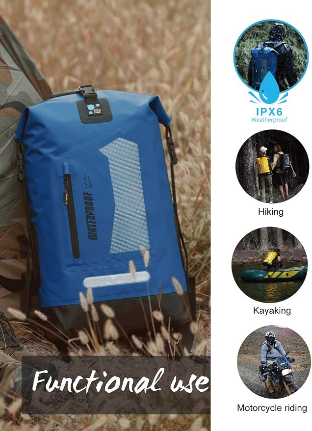 IDRYBAG Waterproof Backpack for Men 20L/30L/40L, Floating Dry Bag Kayak, Dry Backpack Hiking - Image 5